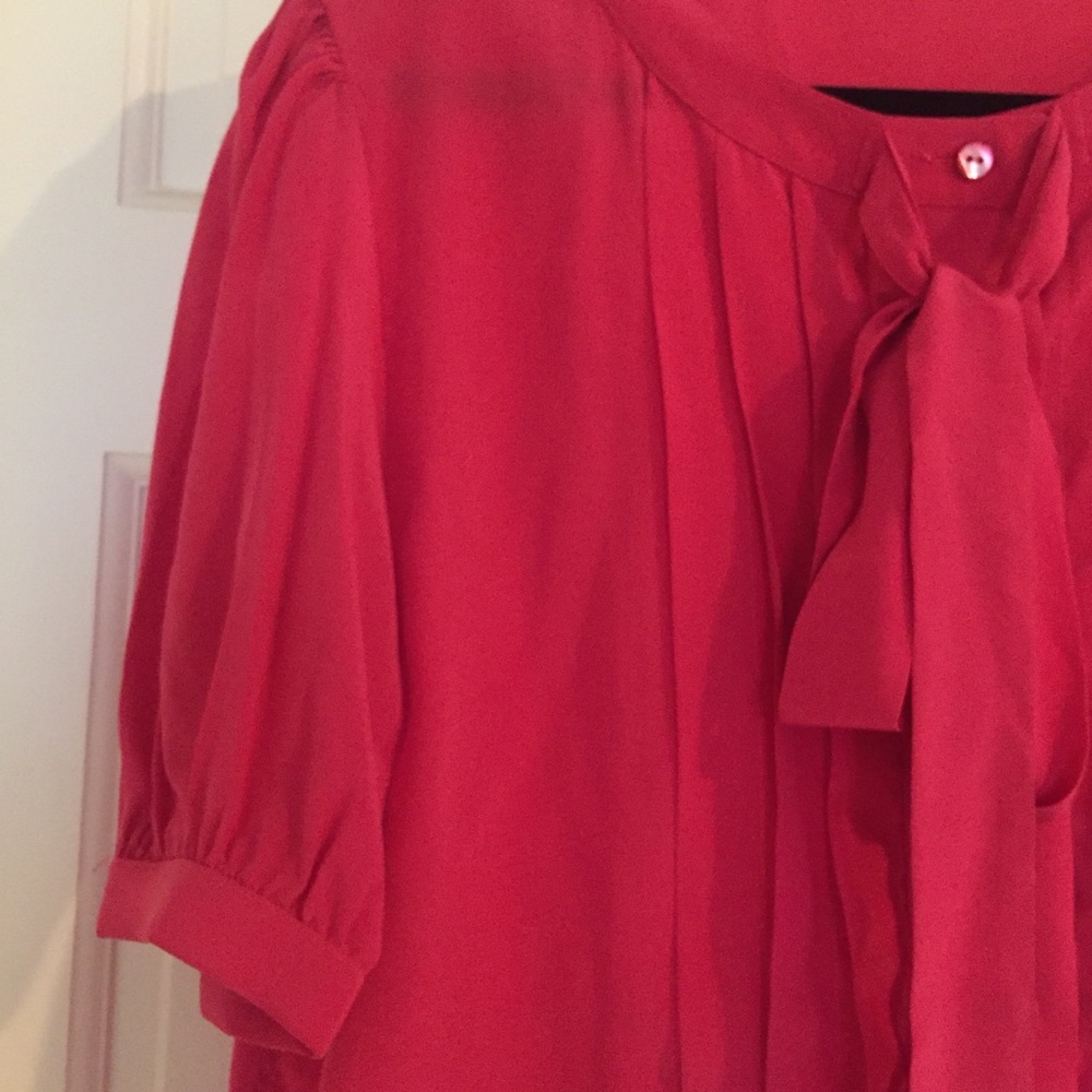 Saint Laurent Rive Gauche Pussy Bow Silk Blouse - Picture 4 of 8